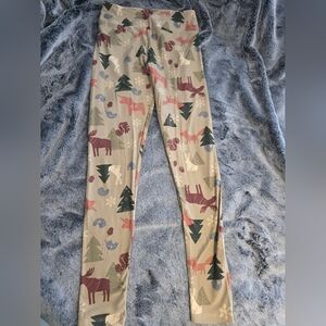 LuLaRoe Beige Animal Print Leggings